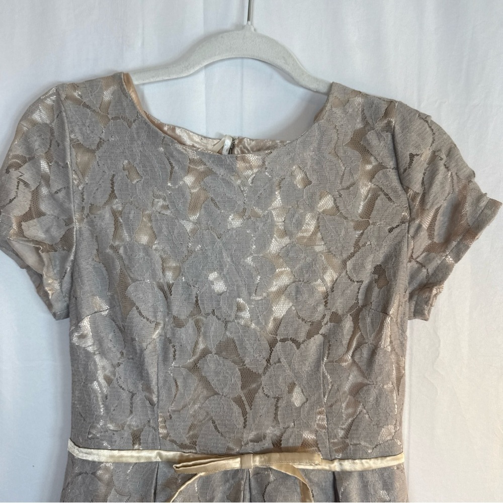 Mikarose Gray Lace Short Sleeve Dress Size Small Preowned - Picture 4 of 15